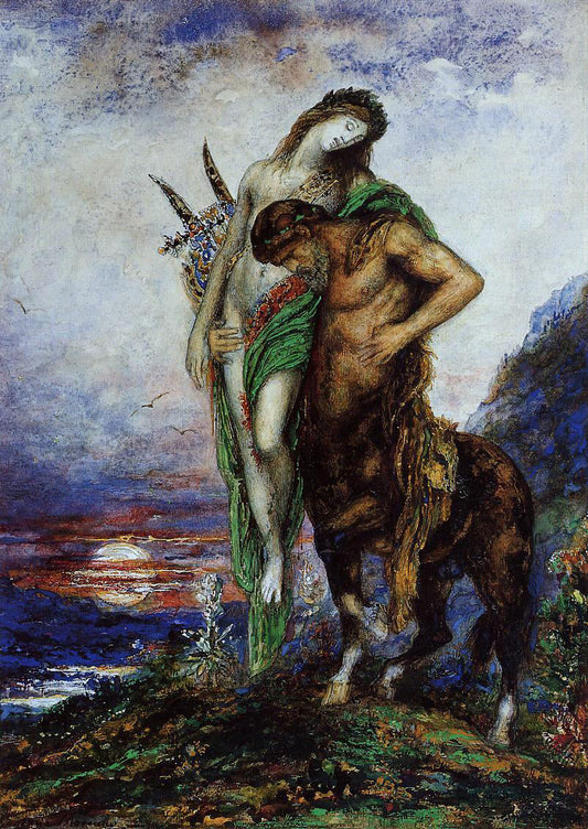  Gustave Moreau A Dead Poet being Carried by a Centaur - Canvas Print