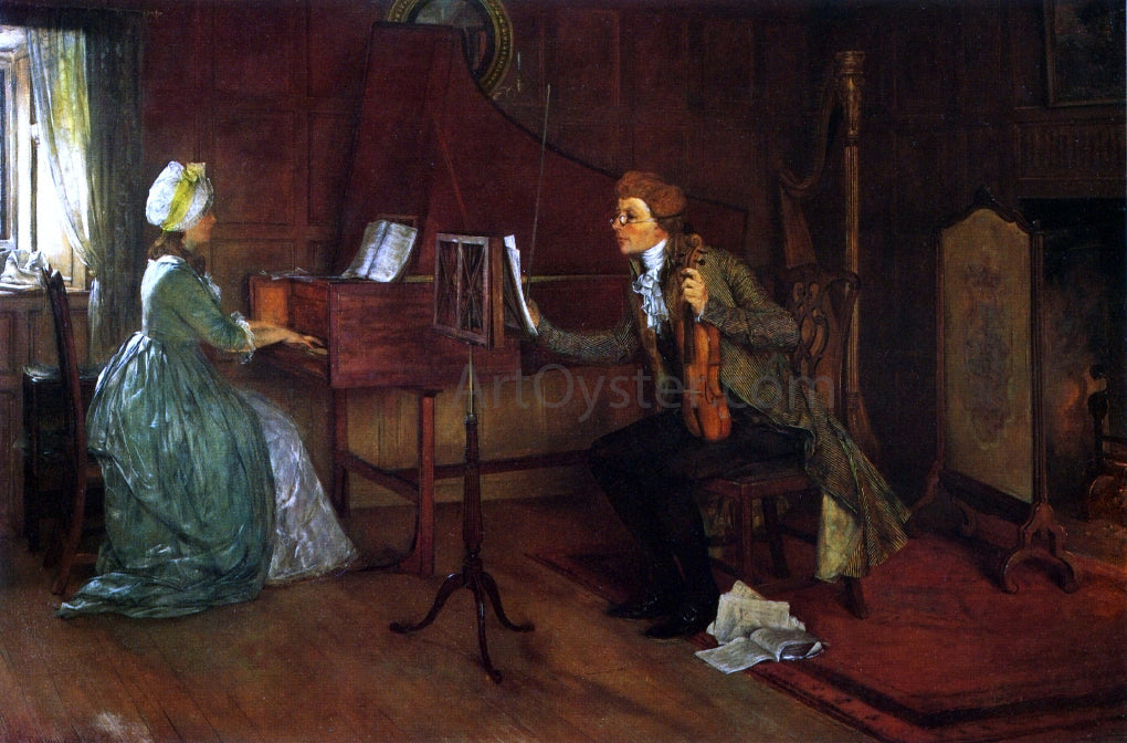  Francis David Millet Difficult Duet - Canvas Print