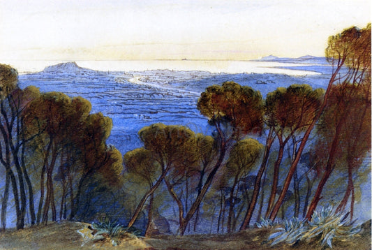  Edward Lear Distant View of Nice from the Hills - Canvas Print