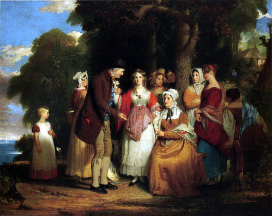 Benjamin West Domestic Affliction (also known as Annette de l) - Canvas Print