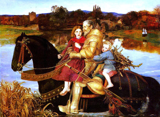  Sir Everett Millais Dream of the Past - Sir Isumbras at the Ford - Canvas Print