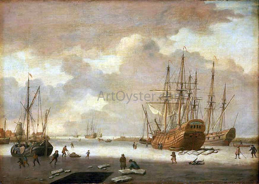  Adam Silo A Dutch Whaler and Other Vessels in the Ice - Canvas Print