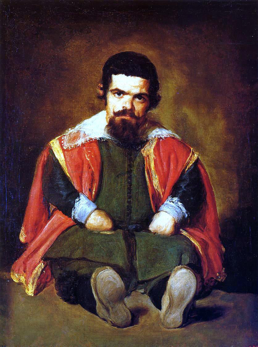  Diego Velazquez Dwarf Sitting on the Floor - Canvas Print