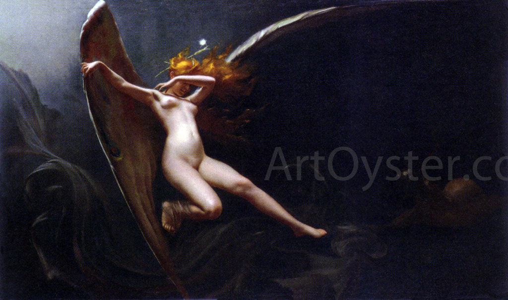  Luis Ricardo Falero A Fairy Under Starry Skies - Canvas Print