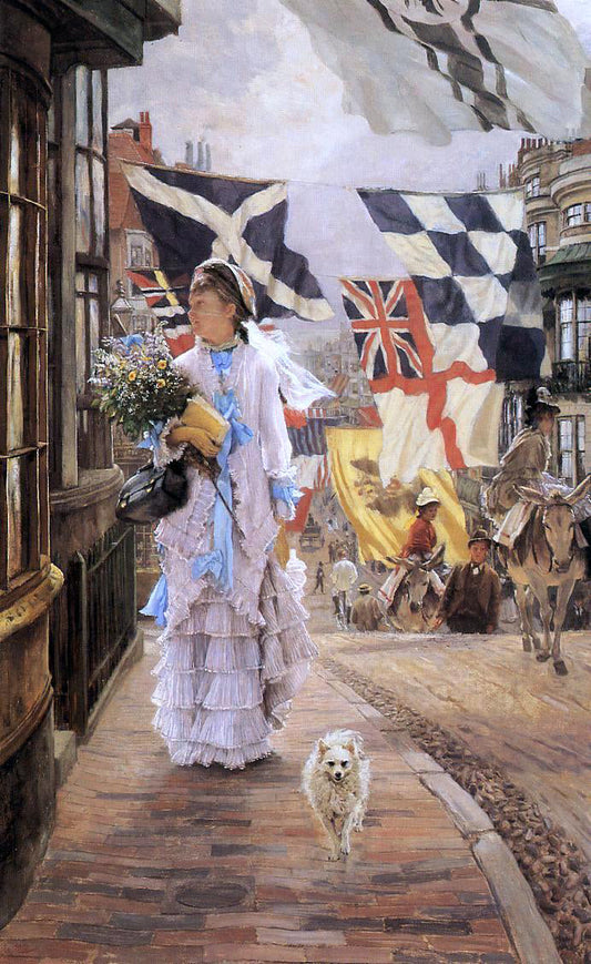  James Tissot A Fete Day at Brighton - Canvas Print