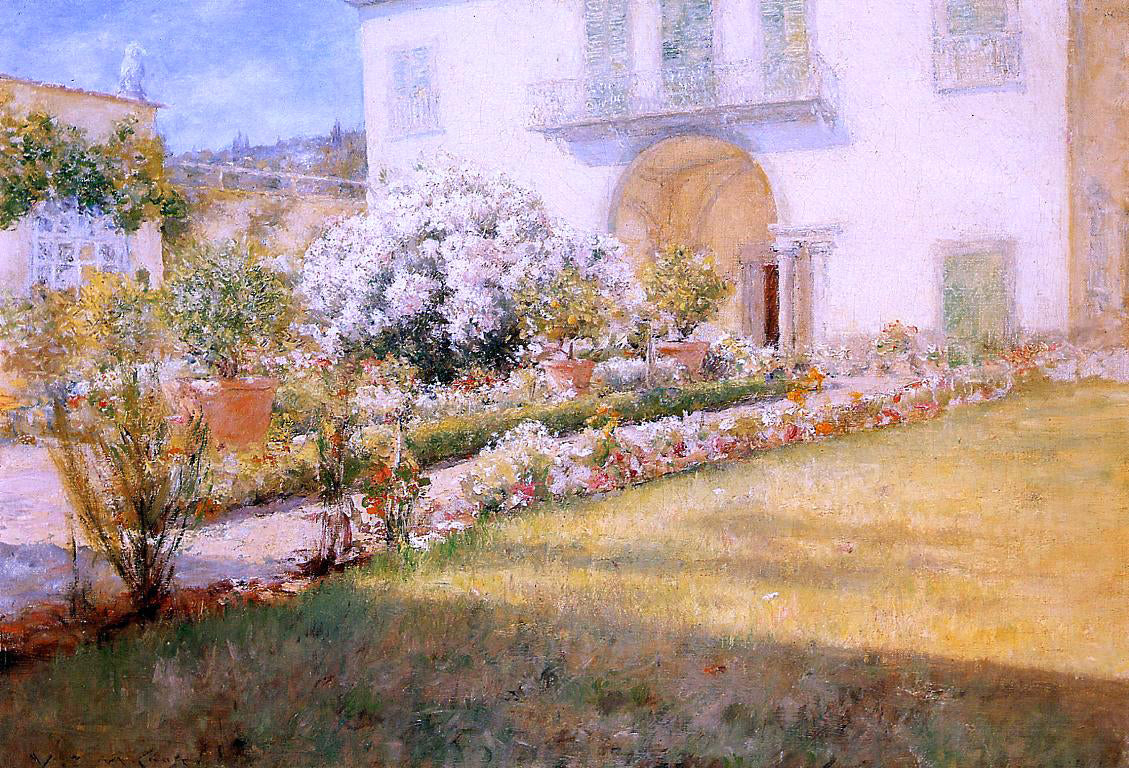  William Merritt Chase A Florentine Villa - Canvas Print