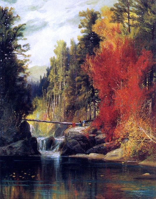  Harrison Bird Brown Foliage Picnic - Canvas Print
