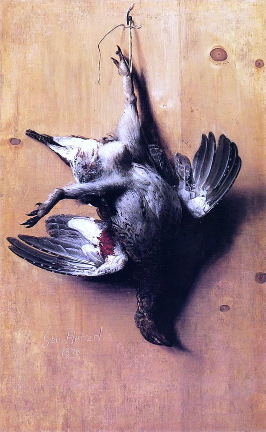  George Hetzel A Fowl Hanging on a Door - Canvas Print