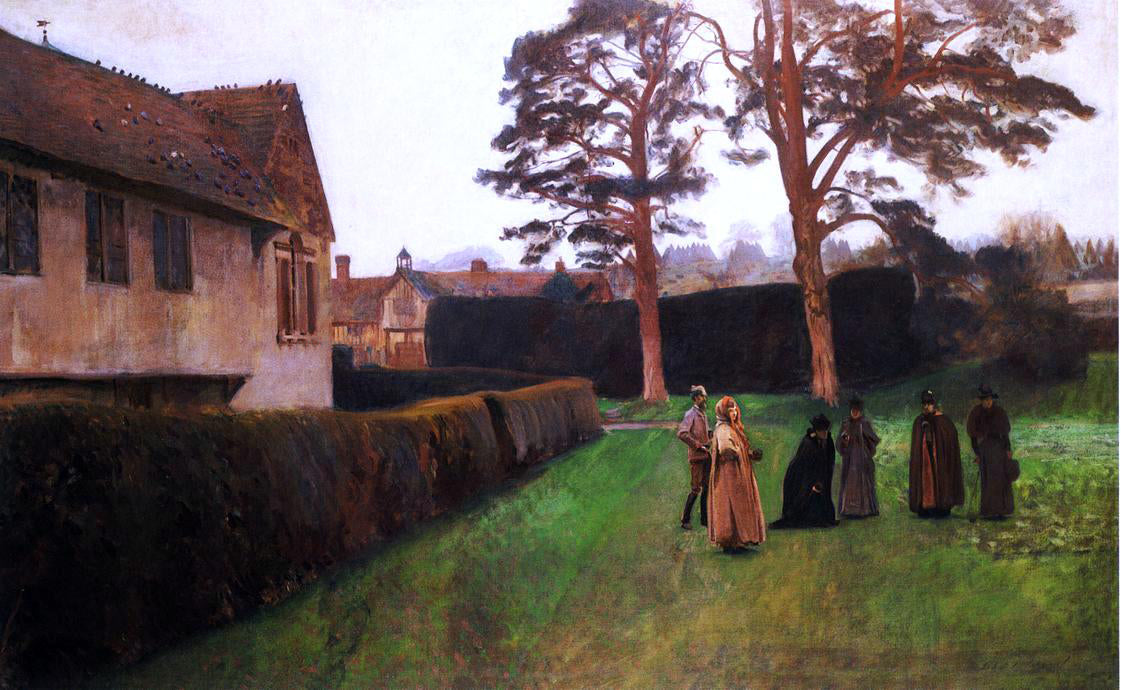  John Singer Sargent Game of Bowls, Ightham Mote, Kent - Canvas Print