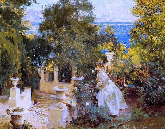  John Singer Sargent Garden in Corfu - Canvas Print