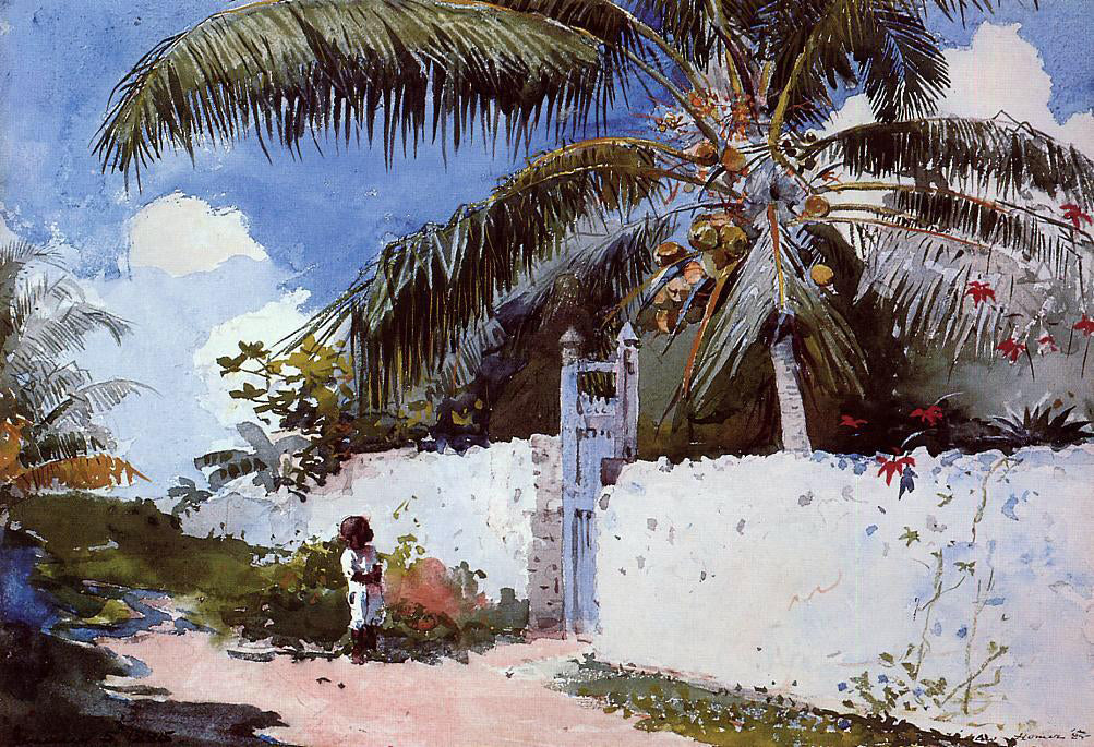  Winslow Homer A Garden in Nassau - Canvas Print