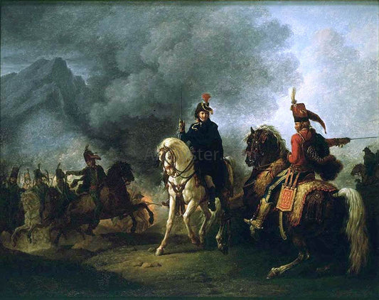 Carle Vernet A General with his Aide de Camp - Canvas Print