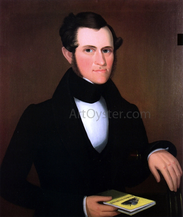  Ammi Phillips Gentleman Holding a Book on Agriculture - Canvas Print