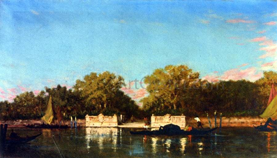  Felix Ziem Gondola at the Jardin Francais, Venice - Canvas Print