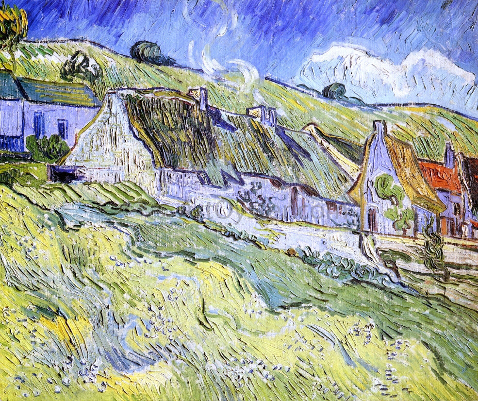 Vincent Van Gogh A Group of Cottages - Canvas Print