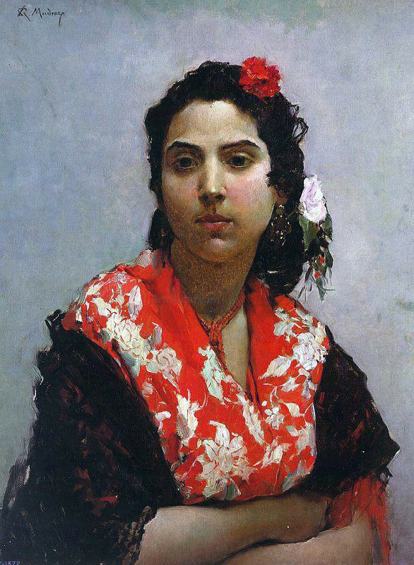  Raimundo de Madrazo Y Garreta A Gypsy - Canvas Print