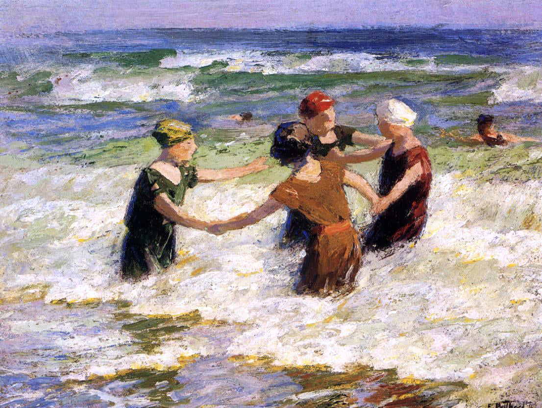  Edward Potthast A Happy Group - Canvas Print