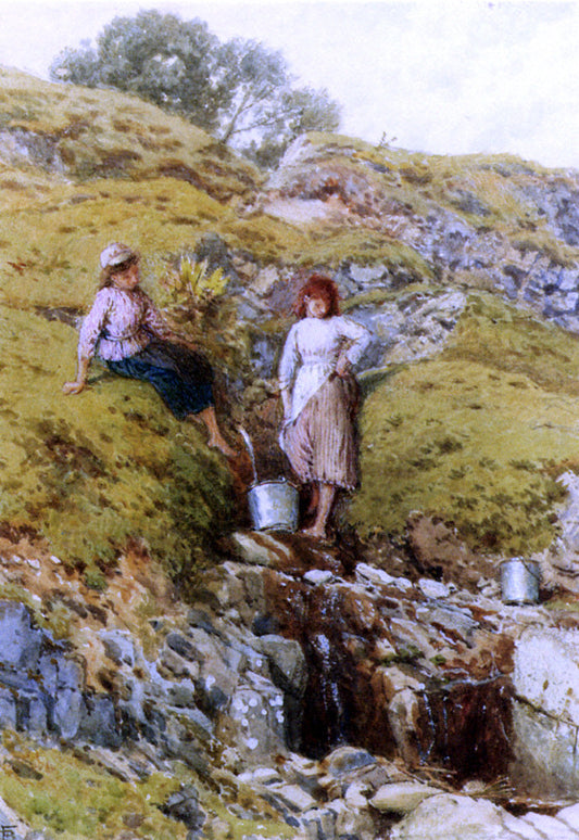  Myles Foster RWS Highland Burn, Balmacara, Near Kyle Of Lochalsh - Canvas Print