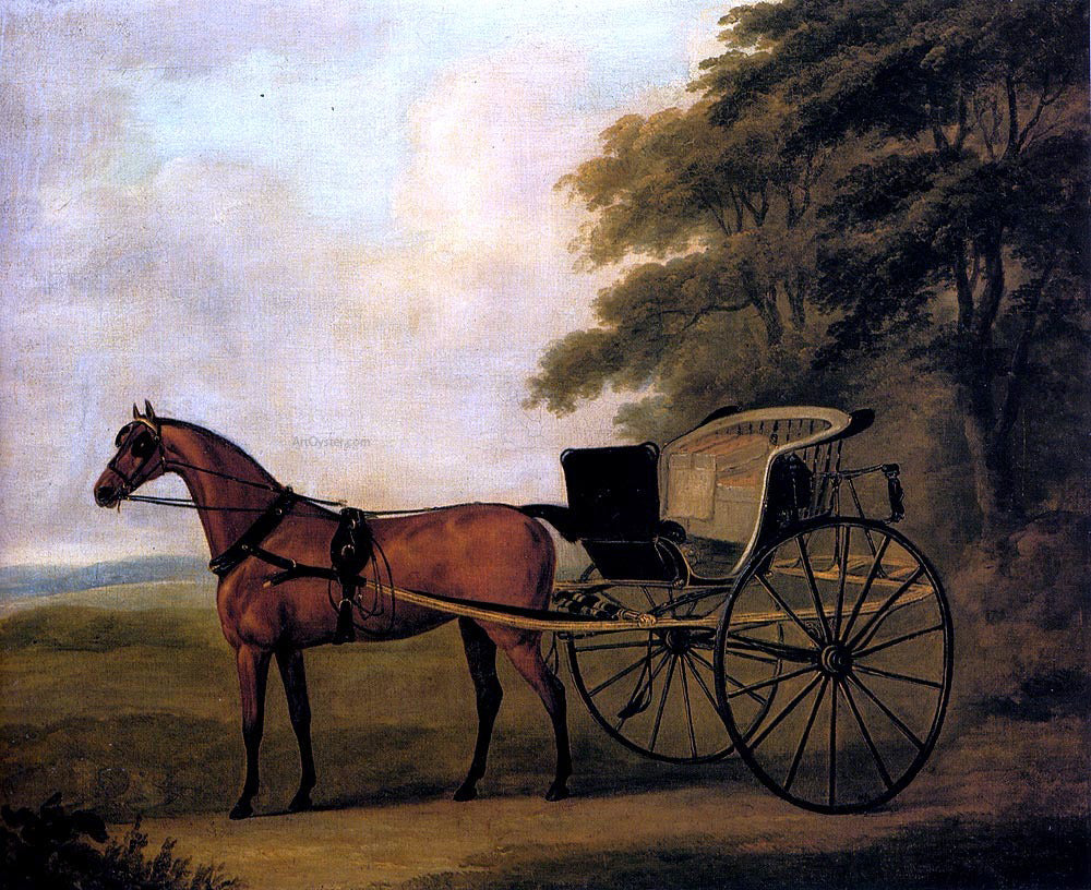  John Nost Sartorius A Horse And Carriage In A Landscape - Canvas Print