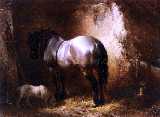  Wouterus Verschuur A Horse in a a Stable - Canvas Print