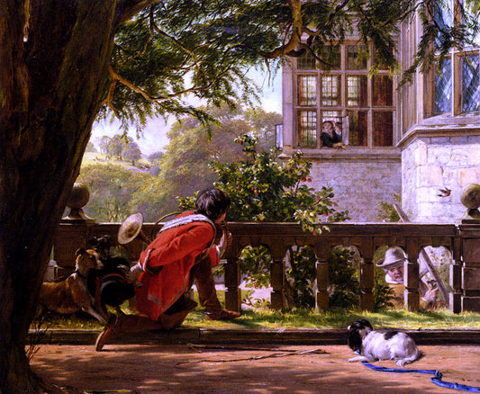  John Callcott Horsley A Hunting Morning - Canvas Print
