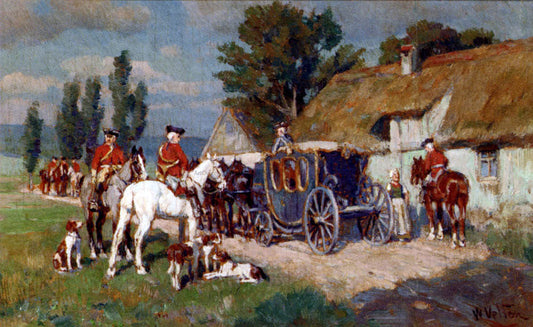  Wilhelm Velten A Hunting Party Ready For The Off - Canvas Print