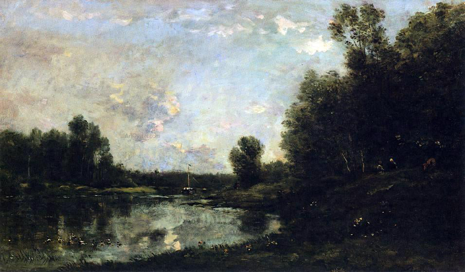  Charles Francois Daubigny June Day - Canvas Print