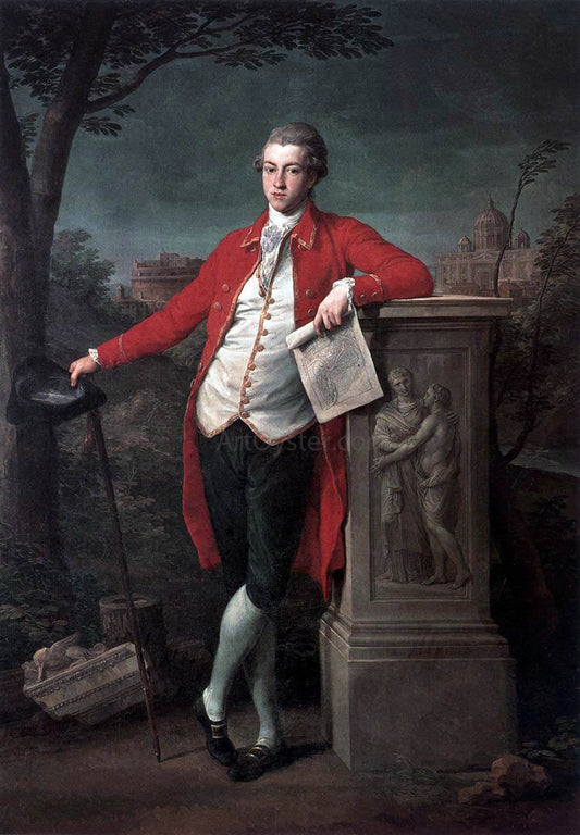  Pompeo Girolamo Batoni A Knight in Rome: Charles Cecil Roberts - Canvas Print
