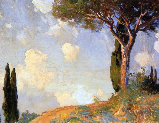  John Singer Sargent A Landscape Study at San Vigilio, Lake of Garda - Canvas Print