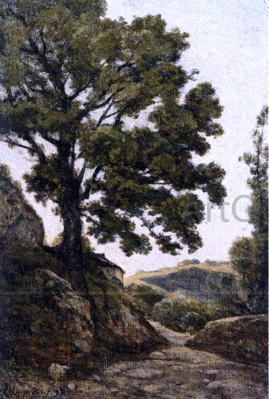  Henri Harpignies A Large Tree - Path in the Countryside - Canvas Print