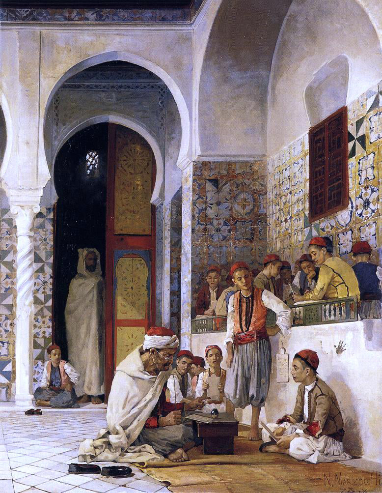  Numa Marzocchi De Belluci A Lesson in the Koran - Canvas Print