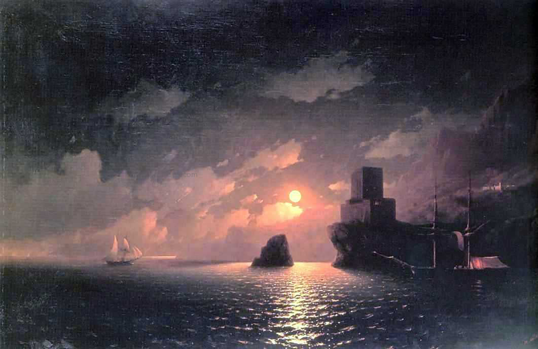  Ivan Constantinovich Aivazovsky A Lunar Night - Canvas Print