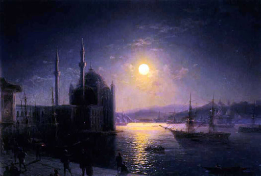  Ivan Constantinovich Aivazovsky A Lunar Night on the Bosphorus - Canvas Print