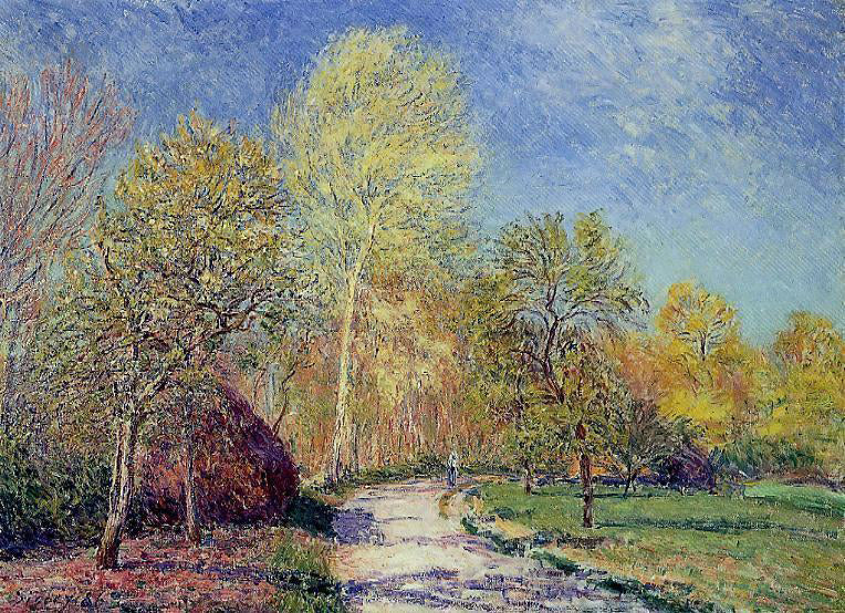  Alfred Sisley A May Morning in Moret - Canvas Print