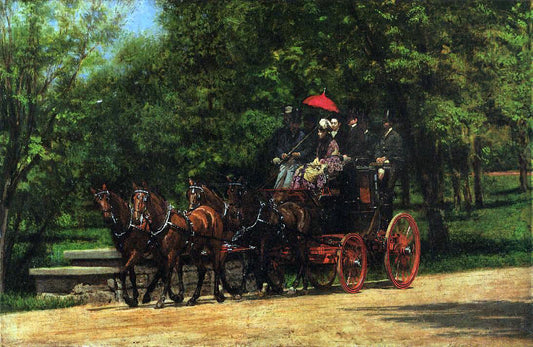  Thomas Eakins A May Morning in the Park (also known as The Fairman Robers Four-in-Hand) - Canvas Print