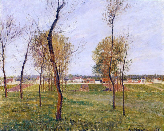  Camille Pissarro A Meadow in Moret - Canvas Print