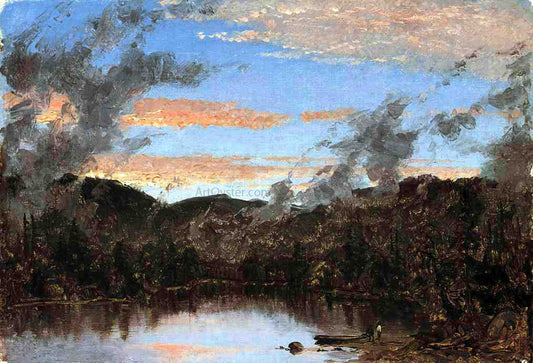  Sanford Robinson Gifford A Mist Rising at Sunset in the Catskills - Canvas Print