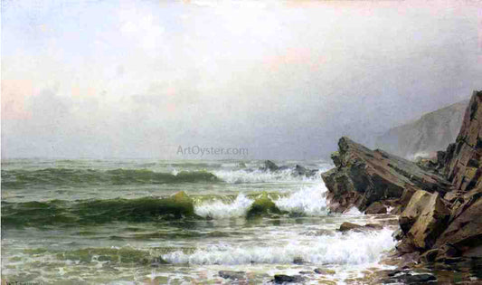  William Trost Richards A Misty Morning on the Channel Coast, England - Canvas Print