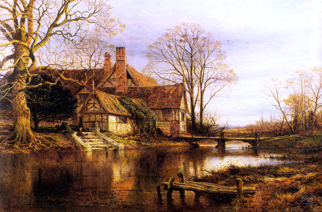  Benjamin Williams Leader A Moated Grange - Canvas Print