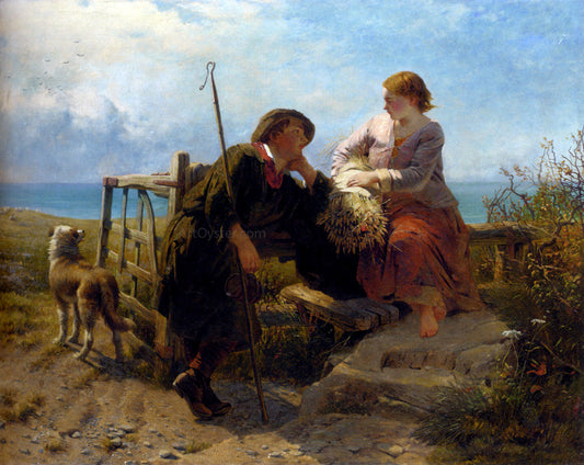  James John Hill A Moment's Rest - Canvas Print