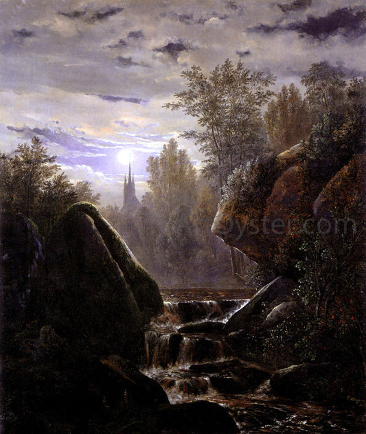  Carl Wagner A Moonlit Night - Canvas Print