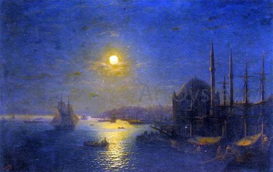  Ivan Constantinovich Aivazovsky A Moonlit View of the Bosphorus - Canvas Print