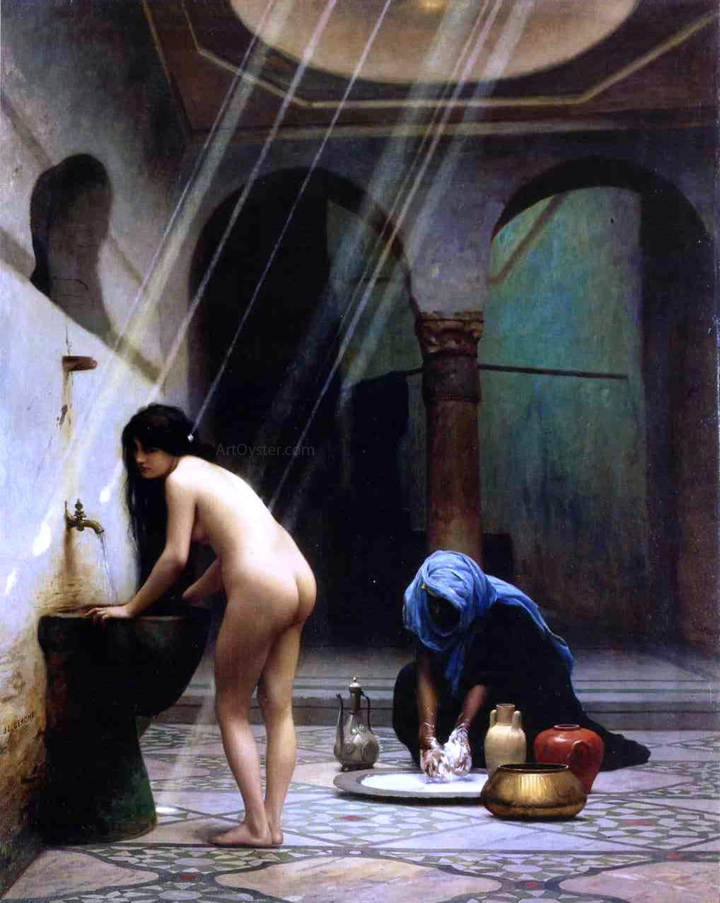  Jean-Leon Gerome A Moorish Bath (also known as Turkish Woman Bathing) - Canvas Print