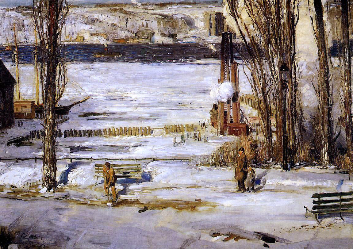  George Wesley Bellows A Morning Snow - Hudson River - Canvas Print