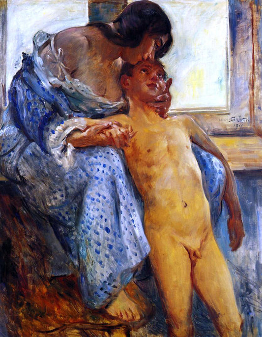  Lovis Corinth A Mother's Love - Canvas Print