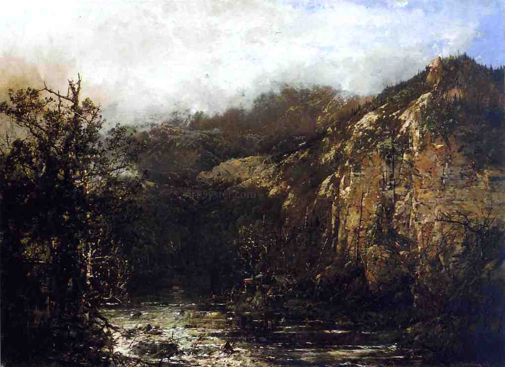  William Louis Sonntag A Mountain Stream from the Foot of Mt. Carter, New Hampshire - Canvas Print