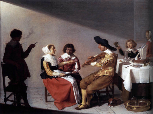  Jacob Van Velsen Musical Party - Canvas Print