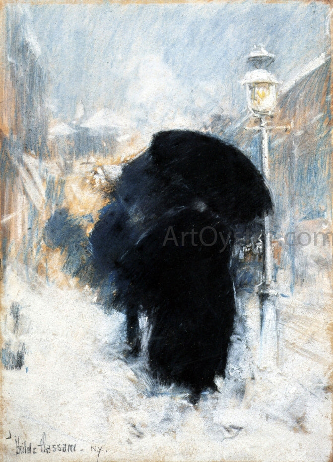  Frederick Childe Hassam New York Blizzard - Canvas Print