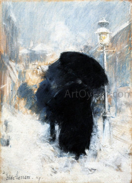  Frederick Childe Hassam New York Blizzard - Canvas Print