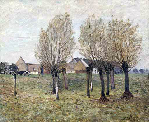  Alfred Sisley A Normandy Farm - Canvas Print